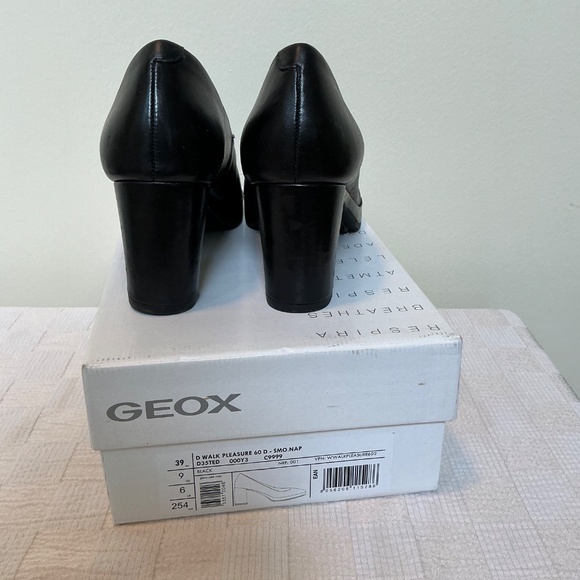 GEOX Walk Pleasure Black Block Heel Pumps, Size 8 - Picture 4 of 7